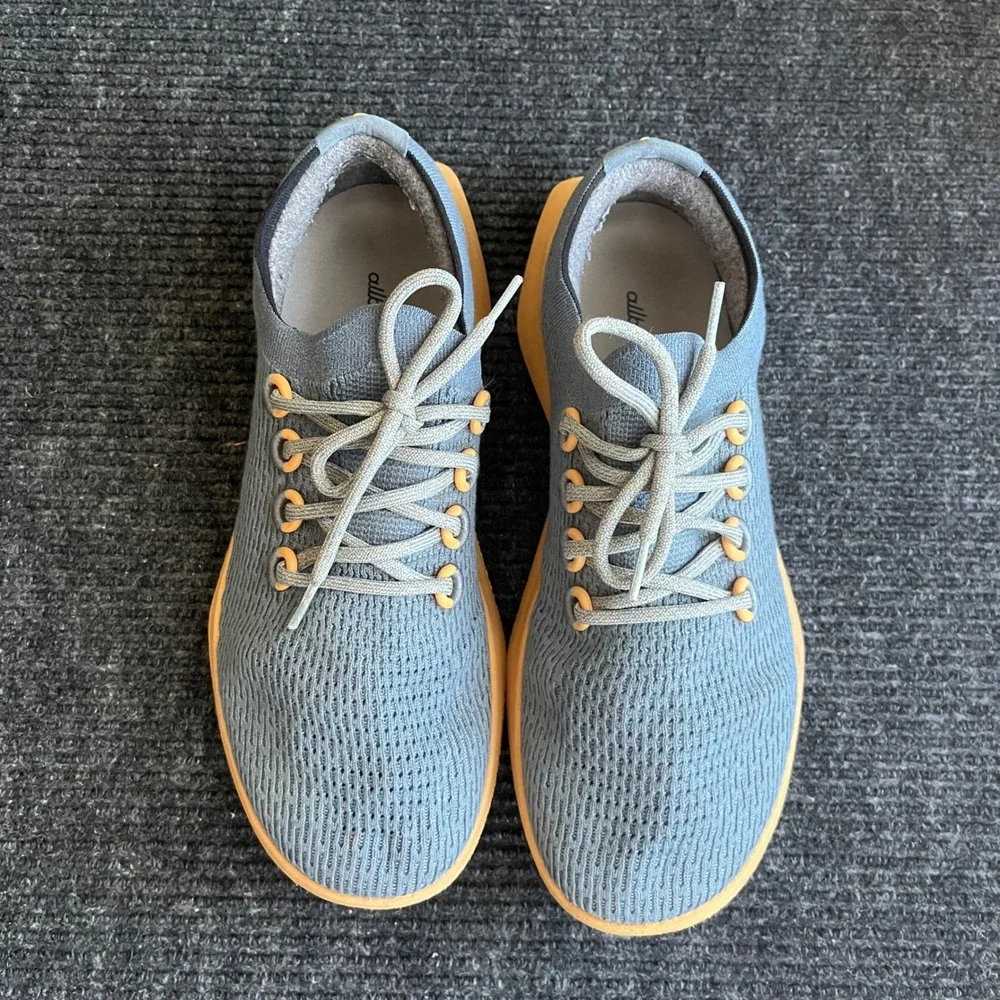 Allbirds Tree Dasher 2 Running Shoes Mens 12 Blue Grey Sustainable Sneakers